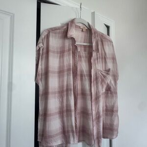 Como Vintage Pink Plaid Shirt